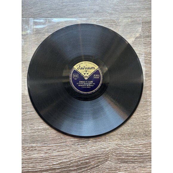 Roberto Murolo “Anema e Core” & “Tu Duorme Ammore” VTG Italian 78 RPM Record - Picture 1 of 2
